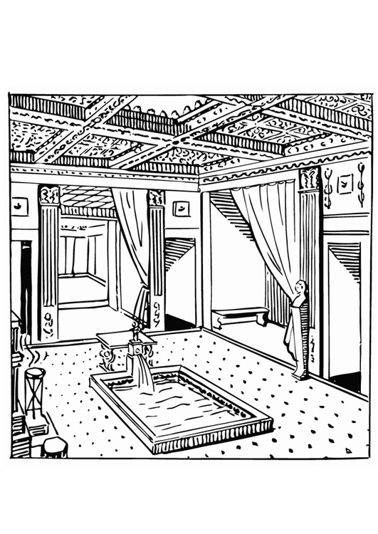 Coloring page atrium