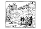 Coloring pages attack on the castle