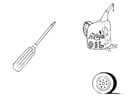 Coloring pages auto mechanic's tools