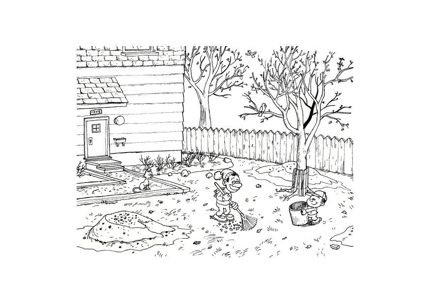 Coloring page autumn