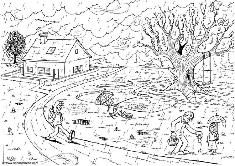 Coloring page autumn