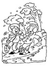 Coloring pages autumn weather