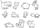 Coloring pages baby animals