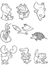 Coloring page baby animals