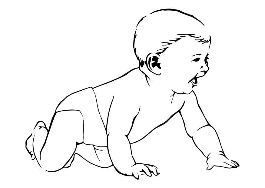 Coloring page baby