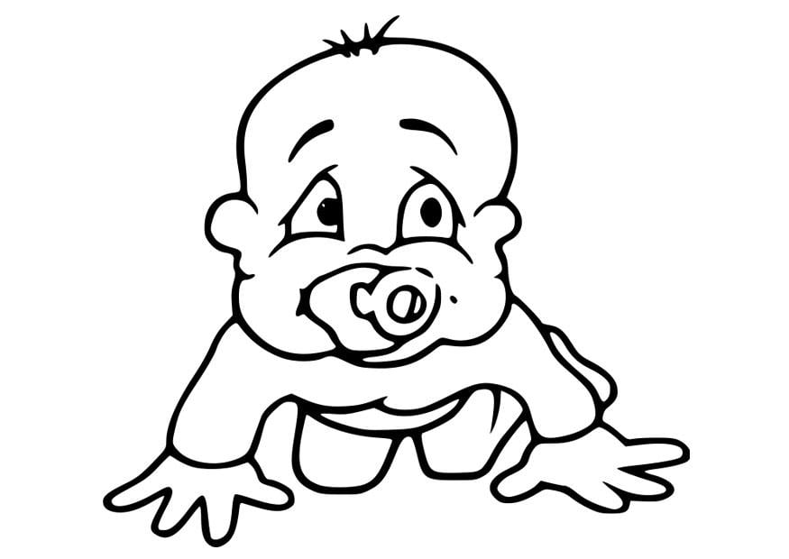 Coloring page baby