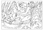 Coloring pages baby Moses