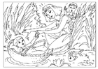 Coloring pages baby Moses