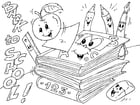 Coloring page back to school