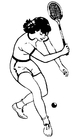 Coloring page Badminton