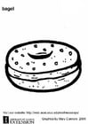 Coloring page bagel