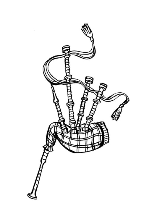 Coloring page bagpipes