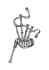 Coloring page bagpipes