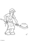 Coloring page baker