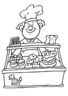 Coloring page baker