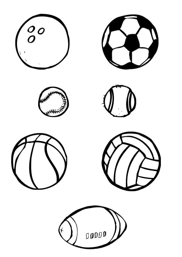 Coloring page ball sports