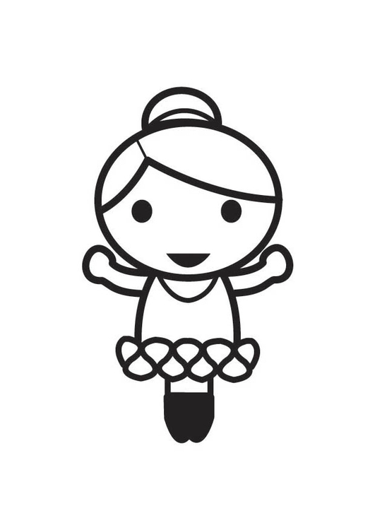 Coloring page Ballerina