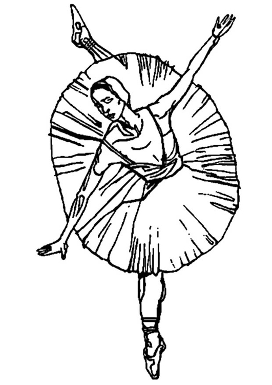 Coloring page ballerina