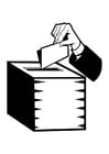 Coloring pages ballot box
