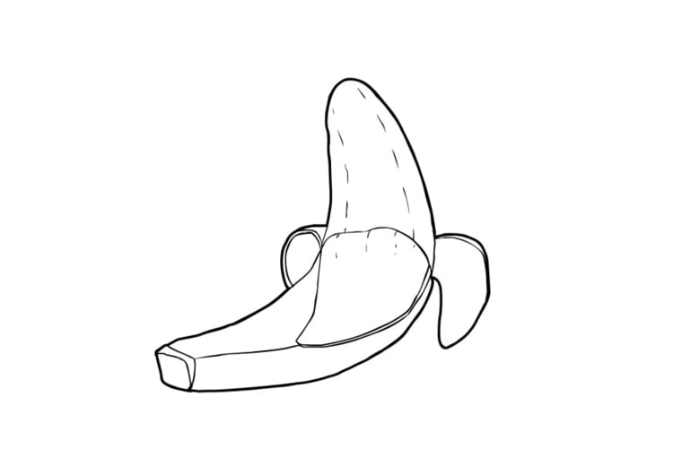 Coloring page banana