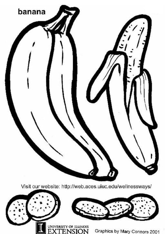 Coloring page banana