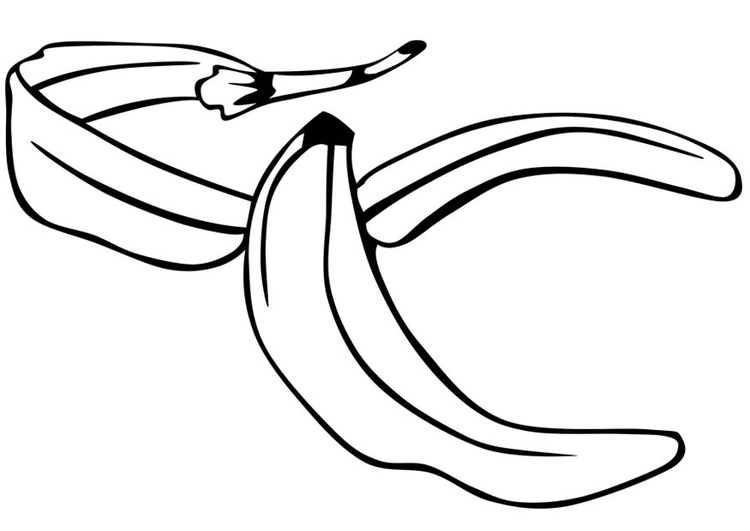 Coloring page banana peel