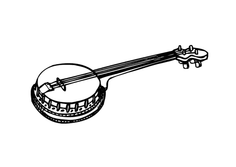 Coloring page banjo