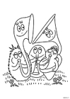 Coloring page Barbapap orchestra