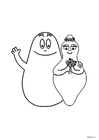 Coloring pages Barbapapa and Barbamama