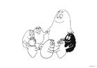 Coloring pages Barbapapa circle