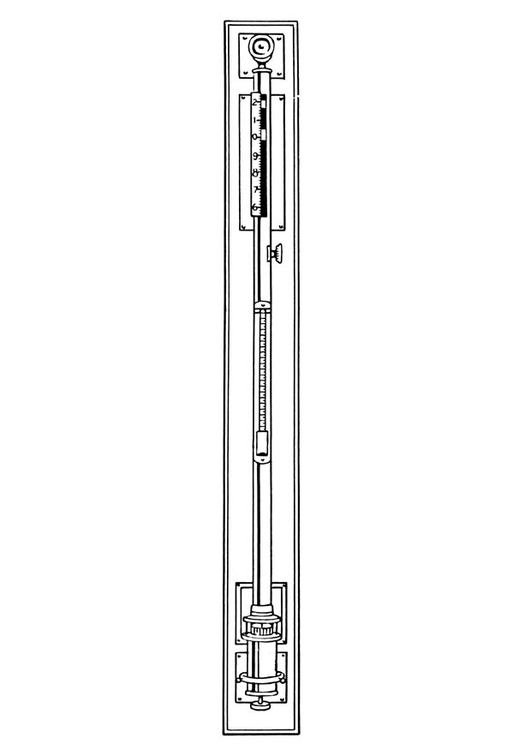 Coloring page barometer