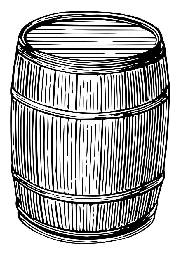 Coloring page barrel