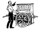 Coloring page barrel organ