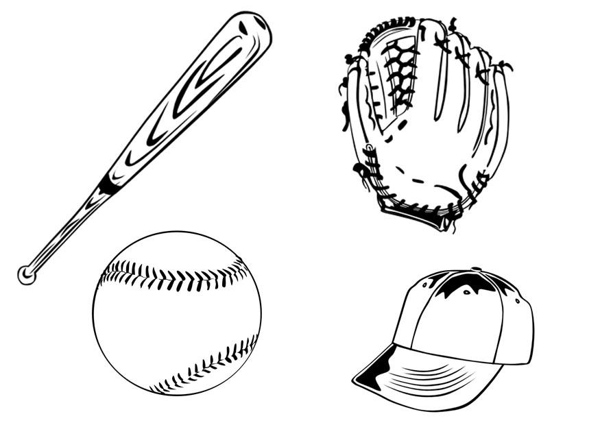 Coloring page baseball