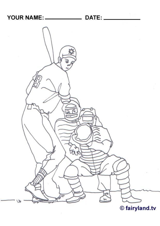 Coloring Page baseball - free printable coloring pages - Img 12054