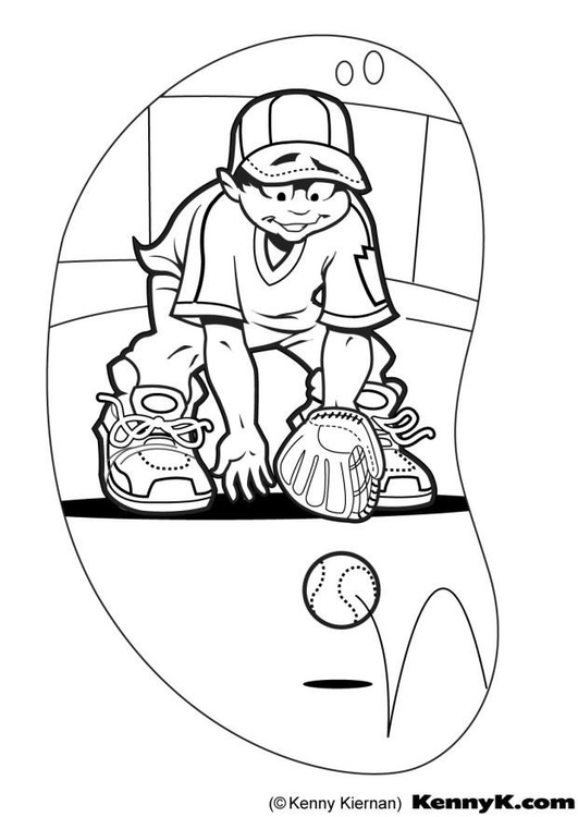 Coloring page baseball