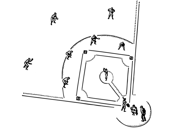 Coloring page baseball