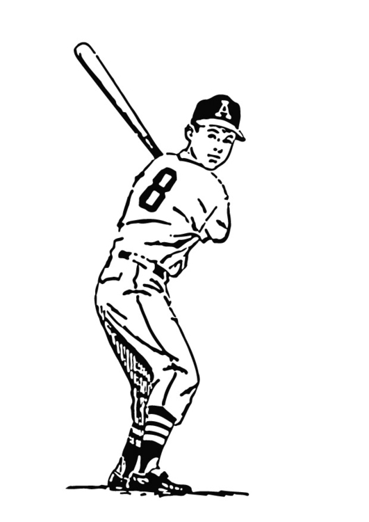 Coloring page baseball