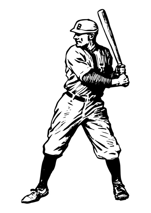 Coloring page baseball