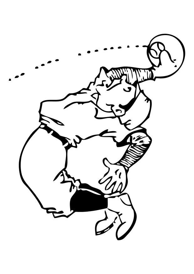 Coloring page baseball fly catch