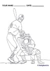 Coloring page baseball