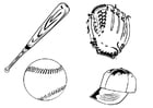 Coloring page baseball