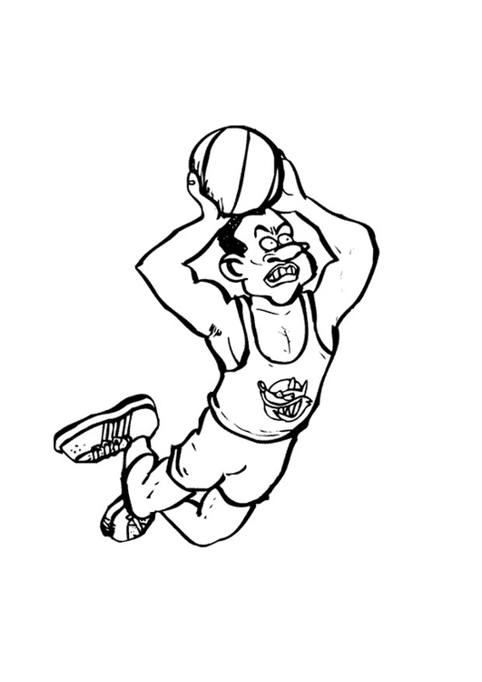 Coloring page basketball