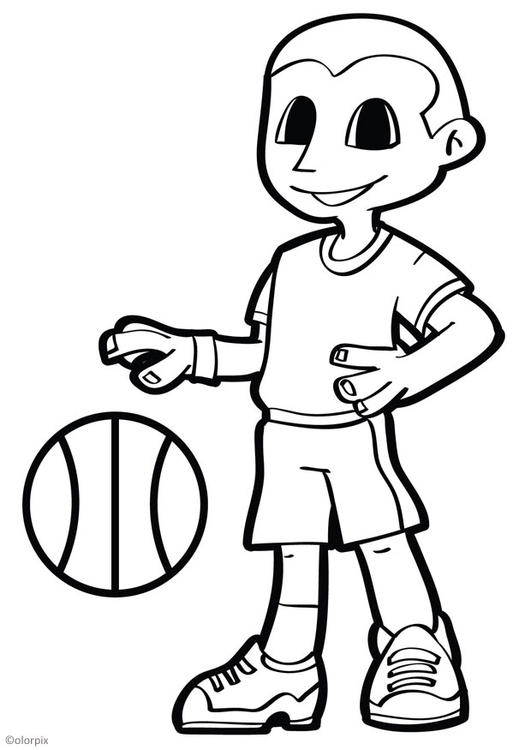 Coloring page basketball