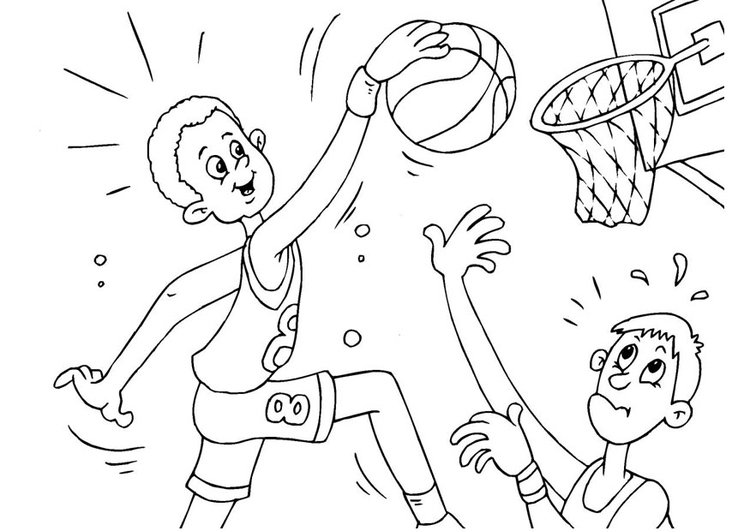 Coloring page basketball