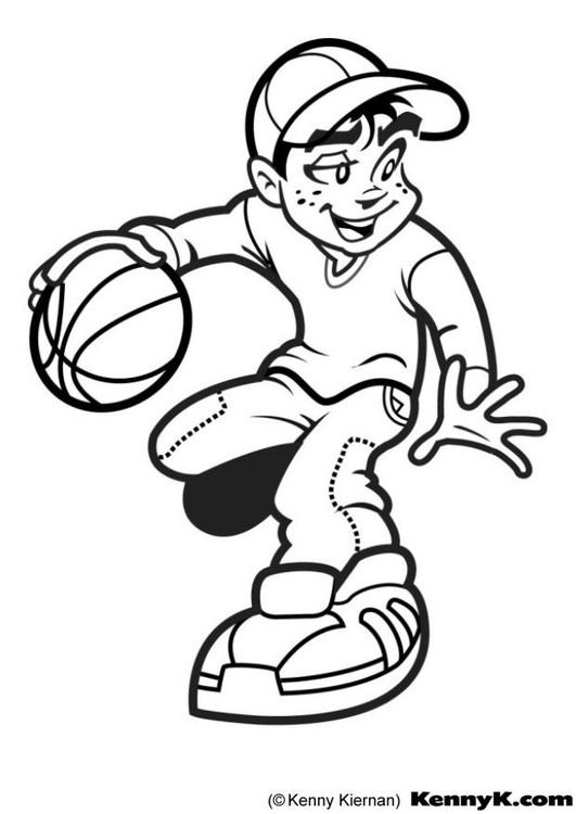 Coloring page basketball