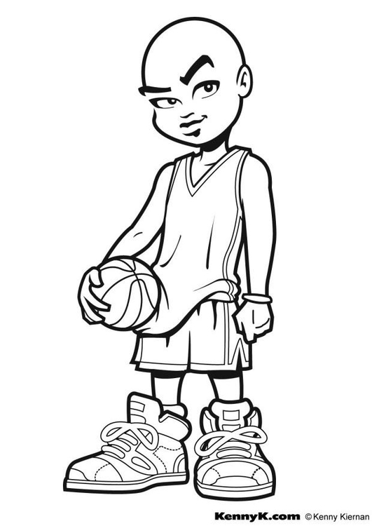 Coloring page basketball