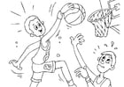 Coloring page basketball