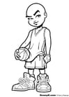 Coloring page basketball