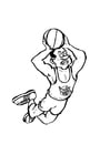 Coloring page basketball